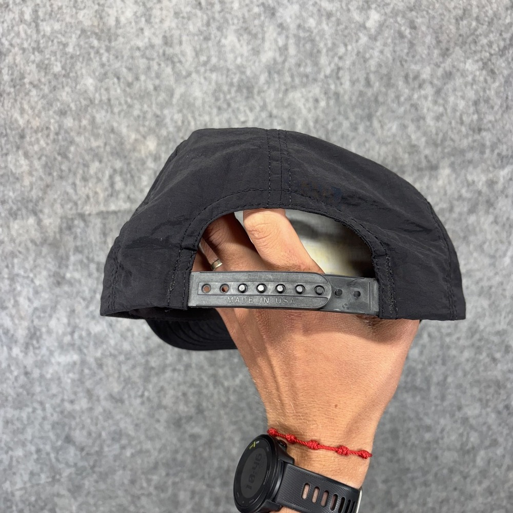 Vintage Bud Dry Snapback Hat Why Ask Why 90s USA Black Beer Cap - Picture 3 of 8